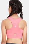 Zelocity Girls Quick Dry Slip On Sports Bra - Sun Kissed Coral — thumbnail 2